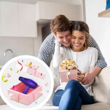 Wazor 3rd Generation Lightweight Low Noise Hair Dryer,(1875W Tourmaline Ceramic Negative Ionic Blow Dryer 2 Speed 3 Heat Settings Cool Shot with Diffuser Concentrator(Purple)