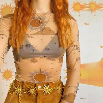 Navoky Moon Star Metal Waist Chain Sun Pendant Belly Belt Body Chains Jewelry Accessories for Women(...