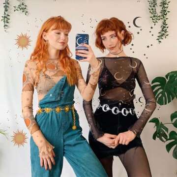 Navoky Moon Star Metal Waist Chain Sun Pendant Belly Belt Body Chains Jewelry Accessories for Women(Gold-Sun)