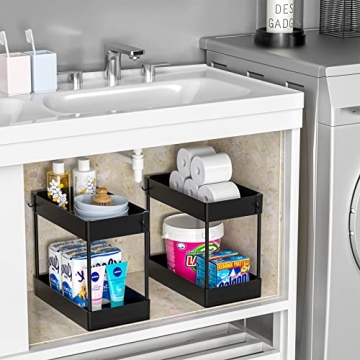Avaspot 2-Pack Under Sink Organizer Rust-Proof Storage