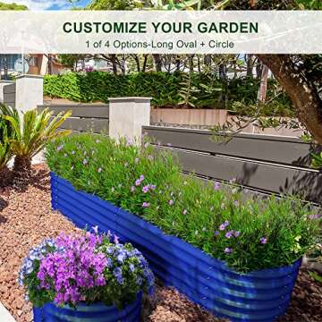 Stylish Olle Modular Raised Garden Beds – 4-in-1 Metal Planters