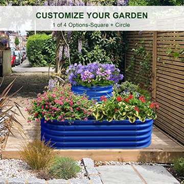 Stylish Olle Modular Raised Garden Beds – 4-in-1 Metal Planters