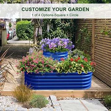 Stylish Olle Modular Raised Garden Beds – 4-in-1 Metal Planters