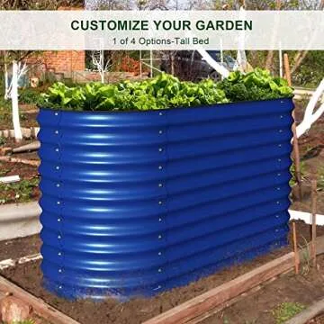 Stylish Olle Modular Raised Garden Beds – 4-in-1 Metal Planters