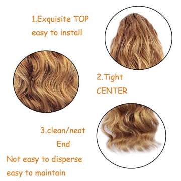 KETHBE 24 Inch Body Wave Drawstring Ponytail Extension