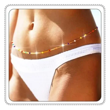 Cosydays Sexy Adjustable Waist Chain with Colorful Beads