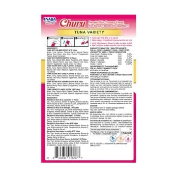 INABA Churu Cat Treats, Grain-Free Lickable Snack, Tuna Flavor