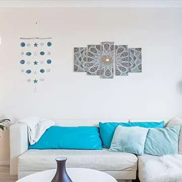 SOMTO Beach Seashell Wall Hanging Decor for Coastal Homes