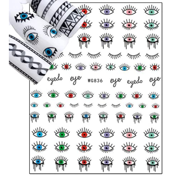 Evil Eye Nail Art Stickers 7 Sheets Self Adhesive