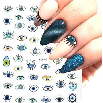 Evil Eye Nail Art Stickers 7 Sheets Self Adhesive