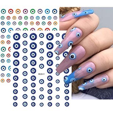 Evil Eye Nail Art Stickers 7 Sheets Self Adhesive