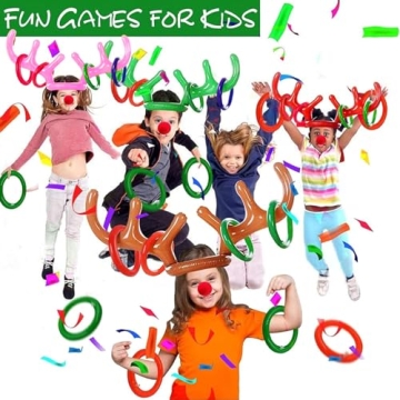 Inflatable Reindeer Antler Toss Game for Christmas Fun