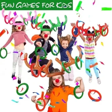 Inflatable Reindeer Antler Toss Game for Christmas Fun