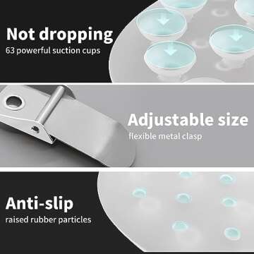 Shoe Rack for Dryer, Shoes Inside Dryer, Drying Sneaker Holder Organizer, 63 Powerful Suction Cups, Unmute, 2 Pack