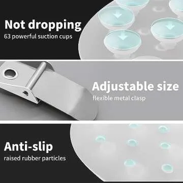 Shoe Rack for Dryer, Shoes Inside Dryer, Drying Sneaker Holder Organizer, 63 Powerful Suction Cups, Unmute, 2 Pack