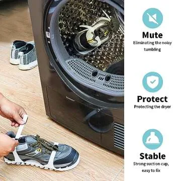 Shoe Rack for Dryer, Shoes Inside Dryer, Drying Sneaker Holder Organizer, 63 Powerful Suction Cups, Unmute, 2 Pack