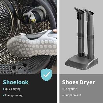 Shoe Rack for Dryer, Shoes Inside Dryer, Drying Sneaker Holder Organizer, 63 Powerful Suction Cups, Unmute, 2 Pack