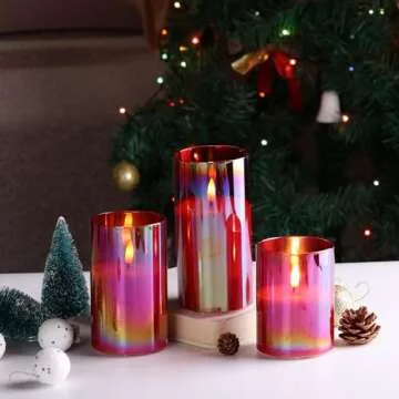 Eywamage Flameless Pillar Candles with Remote Control