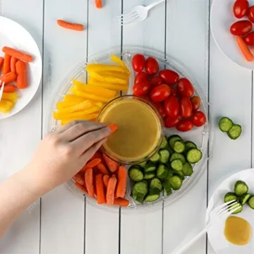 Homeries Acrylic Cake Stand with Lid - 6 in 1 Serving