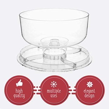 Homeries Acrylic Cake Stand with Lid - 6 in 1 Serving