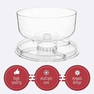 Homeries Acrylic Cake Stand with Lid - 6 in 1 Serving