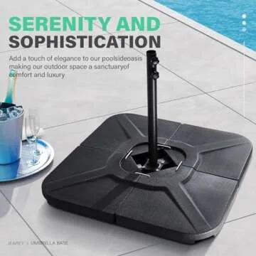 JEAREY Heavy-Duty Patio Umbrella Base Stand for Stability