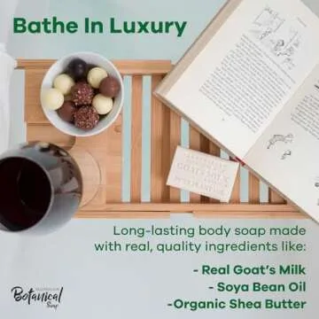 Australian Botanical Soap 6.8 OZ Pack of 1, Goat Milk Soap Bars with Soya Bean Oil, Enriched with Or...