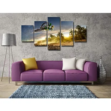 Dirt Bike Canvas Art - Vibrant Wall Decor
