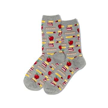HOTSOX Women's Novelty Occupation Casual Crew Socks - Teacher's Pet Design