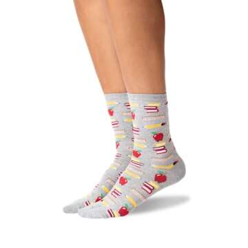 HOTSOX Women's Teacher's Pet Novelty Crew Socks