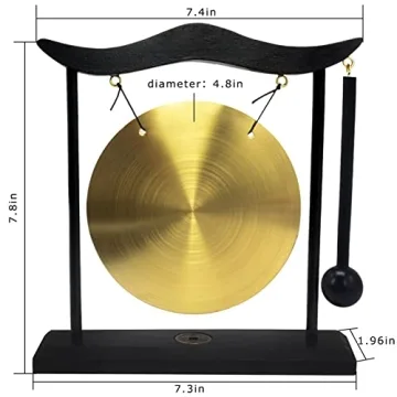 Feng Shui Brass Gong for Meditation and Good Fortune