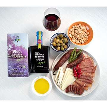 Finca La Torre Hojiblanca Organic Olive Oil - Extra Virgin Cold Pressed Spanish Olive Oil - Premium Oil from Malaga, Spain - Gourmet Food Gifts - 2021 Flos Olei Hall of Fame Winner (500 ml Bottle)