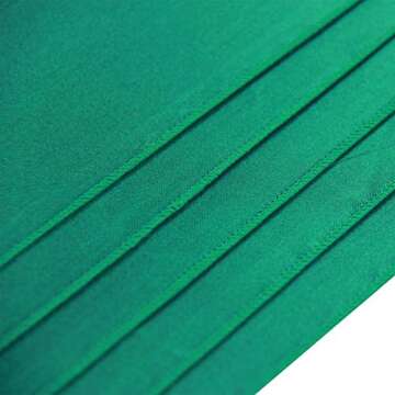 WELMATCH Hunter Green Satin Table Runners - 5 pcs Wedding Banquet Party Event Decoration Table Runners (Hunter Green, 5)