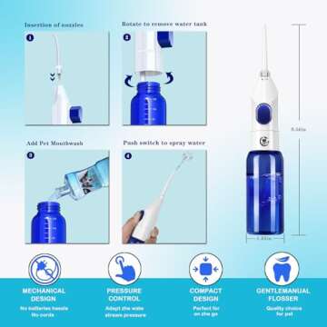 New Upgrade Dog Tooth Brushing Kit, Dog Toothbrush for Teeth Cleaning Tool & Dental Care Accessories, Pet Manual Teeth Cleaner, Tooth Brushing Dogs,Equipped Dog Finger Toothbrush, Fits for Large Pet