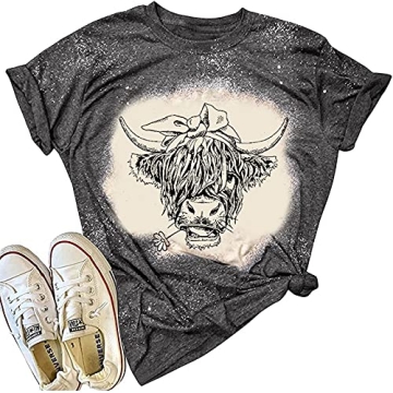 Funny Cowgirl T-Shirt for Women - Animal Graphic Tee Casual Tops