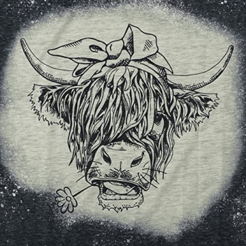 Cute Cow Girl T-Shirt for Women - Casual Graphic Tee