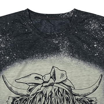 Cute Cow Girl T-Shirt for Women - Casual Graphic Tee