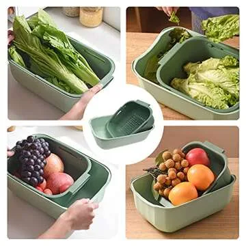 Kitchen Extendable Strainer - Versatile Dual Layer Design