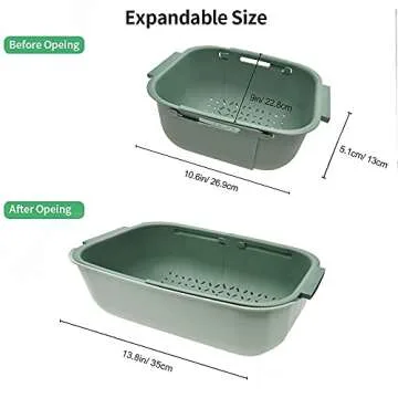 Kitchen Extendable Strainer - Versatile Dual Layer Design