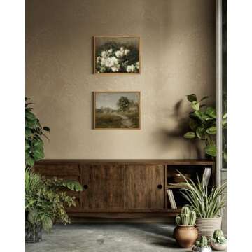 Framed Vintage Landscape Canvas Wall Art – 9x11