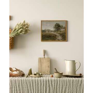Framed Vintage Landscape Canvas Wall Art – 9x11