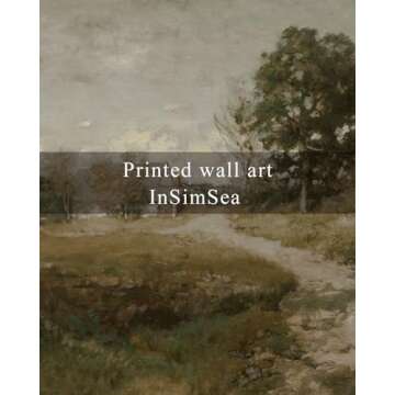 Framed Vintage Landscape Canvas Wall Art – 9x11