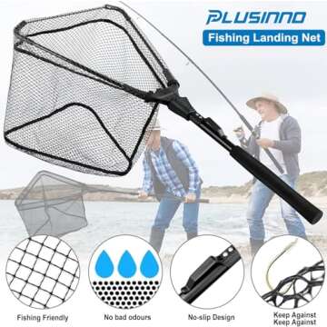 PLUSINNO Telescopic Fishing Net for Easy Fish Catching