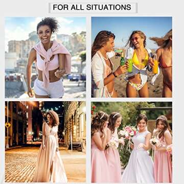 VOCH GALA Nipple Covers 2 Pairs-Seamless and Sheer Adhesive Silicone Nipple Pasties for Women Reusable, Sticky Breast Petals Caramel