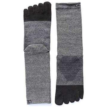 VWELL Toe Socks Cotton Athletic Running Five Finger Socks for Men, 3 Pairs, Size 7-11