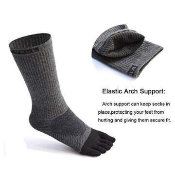 VWELL Toe Socks for Men - Comfortable and Breathable Running Socks
