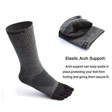 VWELL Toe Socks for Men - Comfortable and Breathable Running Socks
