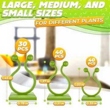 Plant Wall Clips for Climbing Plants 110 Pcs - Large, Medium, and Small Sizes Wall Clips, Resistant ...