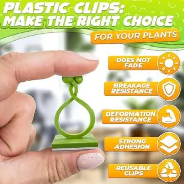 Plant Wall Clips for Climbing Plants 110 Pcs - Large, Medium, and Small Sizes Wall Clips, Resistant to Breaking and Deformation, Easy Installation, Strong Adhesion - For Gardening or Cable Management