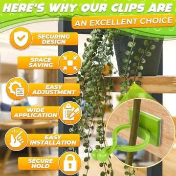 Plant Wall Clips for Climbing Plants 110 Pcs - Large, Medium, and Small Sizes Wall Clips, Resistant to Breaking and Deformation, Easy Installation, Strong Adhesion - For Gardening or Cable Management